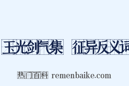 玉光剑气集·征异反义词是什么意思的图片